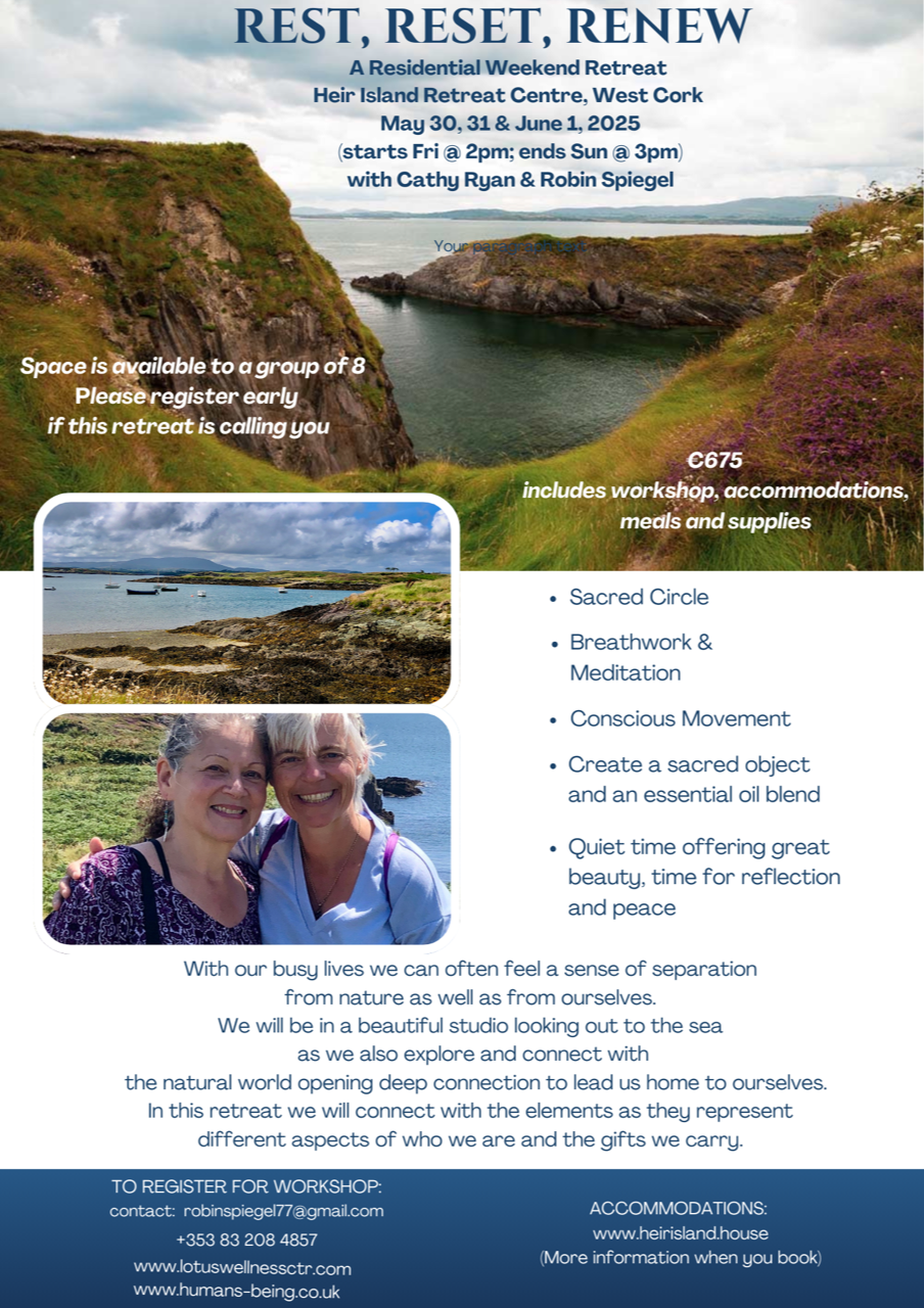 Rest, Reset, Renewal, Heir Island, Ireland with Robin Spiegel and Cathy Ryan